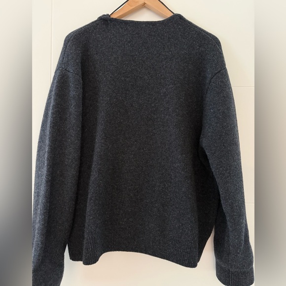 Zara 100% Wool Knit Zippered Cardigan Jacket, size large. - Picture 8 of 10